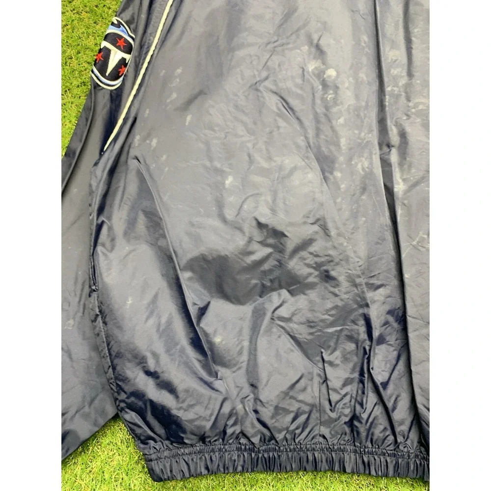 Vintage Tennessee Titans Windbreaker Jacket Mens Medium Nylon Full Zip Up 90s